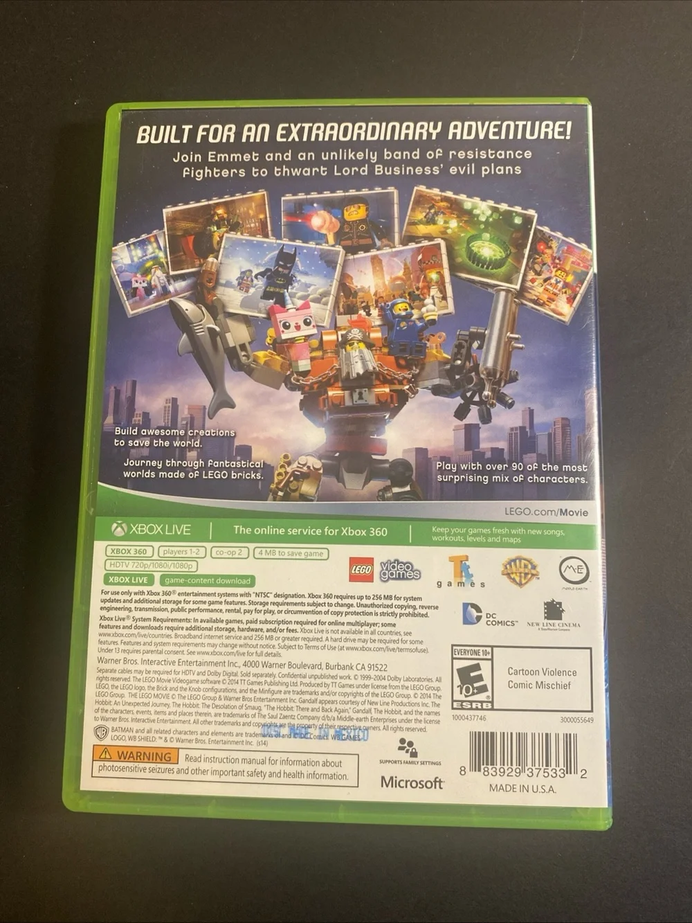 The LEGO Movie Videogame (Microsoft Xbox 360, 2014) - CIB Complete - TESTED!
